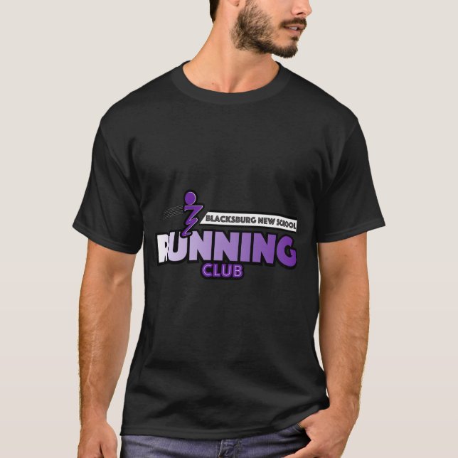 Camiseta Blacksburg New School Running Club  (Frente)