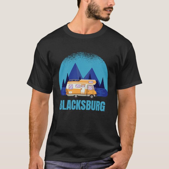 Camiseta Blacksburg Virginia Camp Motorhome RV VA Caravan M (Frente)
