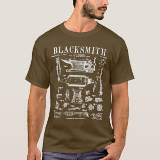 Camiseta Blacksmith Anvil E Tools Vintage Patent Drake