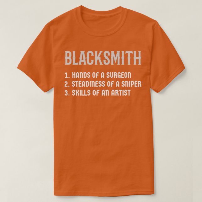Camiseta BLACKSMITH Blacksmith Definição T (Frente do Design)