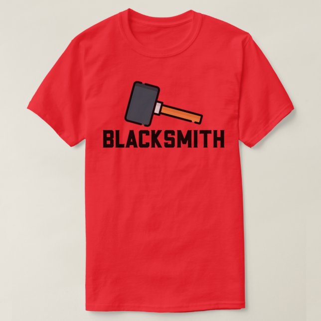 Camiseta Blacksmith Hammer Fitness Fitness Gym Crossfit T (Frente do Design)