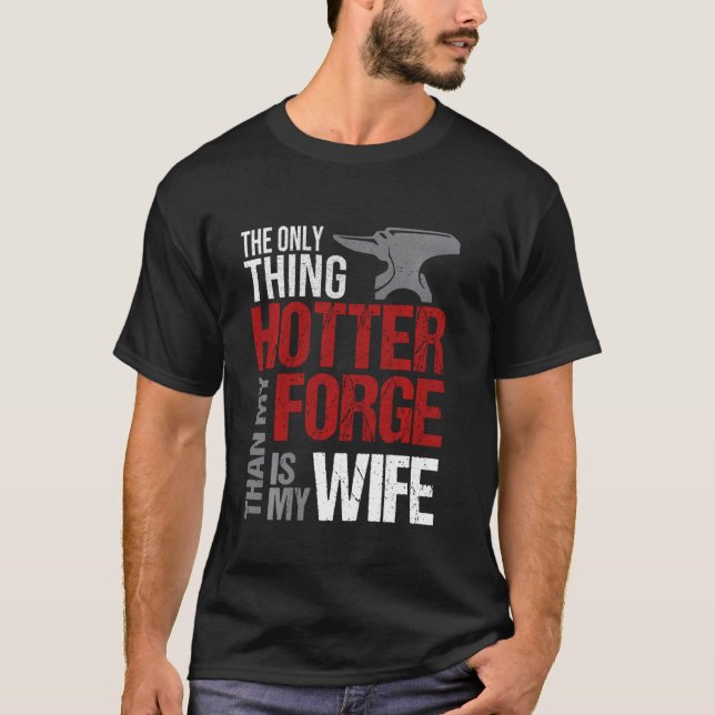 Camiseta Blacksmith Husband Gift Wife Anvil Forge Men's Lo (Frente)