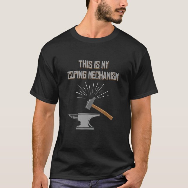 Camiseta Blacksmith Tools Blacksmithing Hammer Anvil Blaces (Frente)