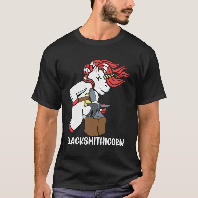 Camiseta Blacksmithicorn Forging Cute Kids Blacksmithing (Frente)