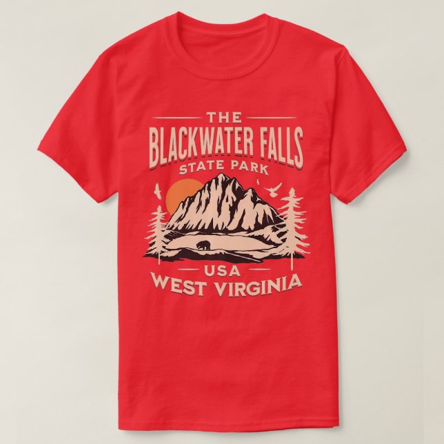 Camiseta Blackwater Falls State Park West Virginia Hike Out (Frente do Design)