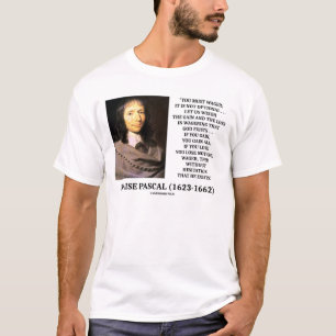 Camiseta Blaise Pascal ganha perda abusando de Deus existe 