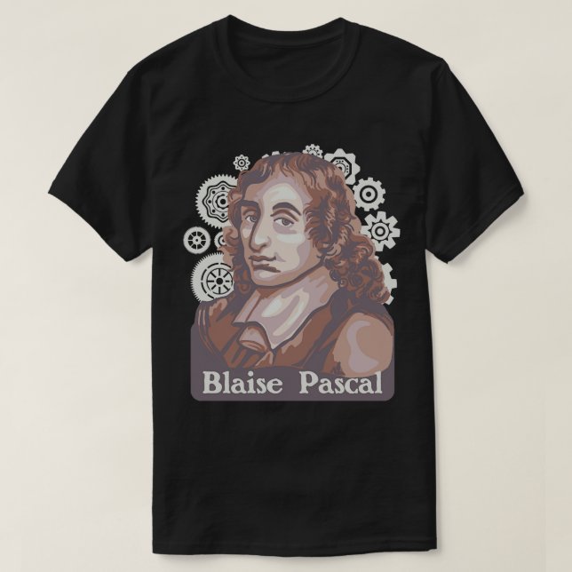 Camiseta Blaise Pascal Portrait (Frente do Design)