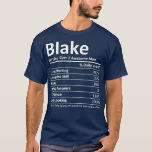 Camiseta BLAKE Nutrition Funny Birthday Nome Personalizado