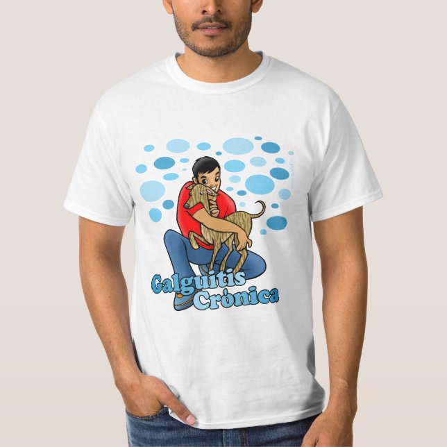 Camiseta blanca hombre - Galguitis Crónica (Frente)