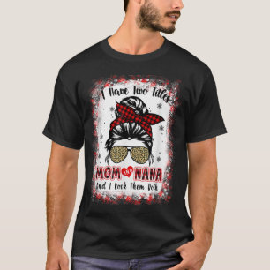 Camiseta Blanqueada Tenho Dois Títulos Mamãe E Nana Búfalo 