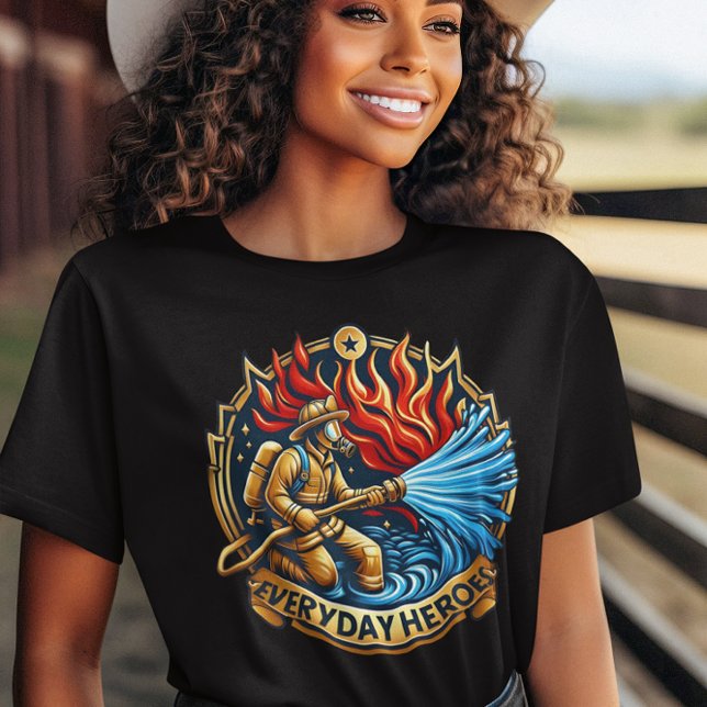 Camiseta Blaze Heroico de Combate a Bombeiros (Criador carregado)