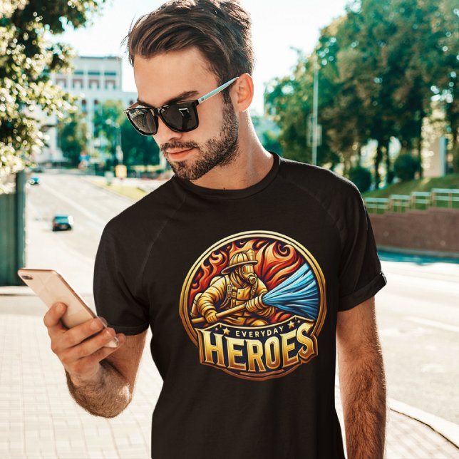 Camiseta Blaze Heroico de Combate a Bombeiros (Criador carregado)