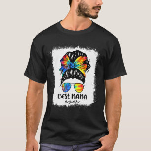 Camiseta Bleach Best Nana Ever Tie Dye Mensy Bun Hair Mothe
