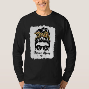 Camiseta Bleach Dance Mãe Sente Cabelo Freado Leopardo Danç