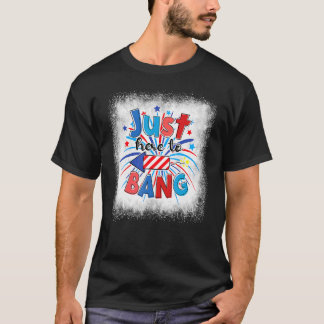 Camiseta Bleached Aqui Para Bang Fireworks Patriótico 4º