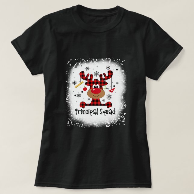 Camiseta Bleached Diretor Squad Reindeer Engraçado Natal (Frente do Design)