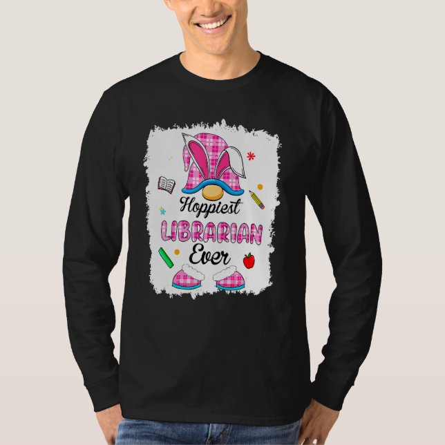 Camiseta Bleached Funny Hoppiest Bibliotecas Xadrez Gnome B (Frente)