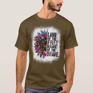 Camiseta Bleached Land Of The Free Because Of The Brave Sun