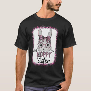 Camiseta Bleached Leopard Pink Sunglasses Bunny One Hoppy S