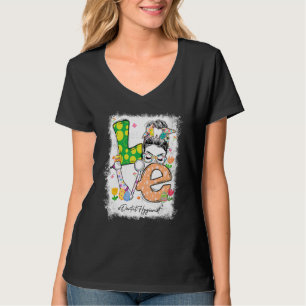 Camiseta Bleached Love Dental Hygienist Bunny Messy Bun Eas