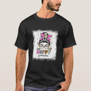 Camiseta Bleached One Hoppy Sped Teacher Bunny Easter Day