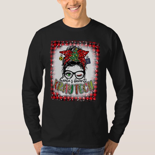Camiseta Bleached Santa's Favorite X Ray Tech Messy Bun Chr (Frente)