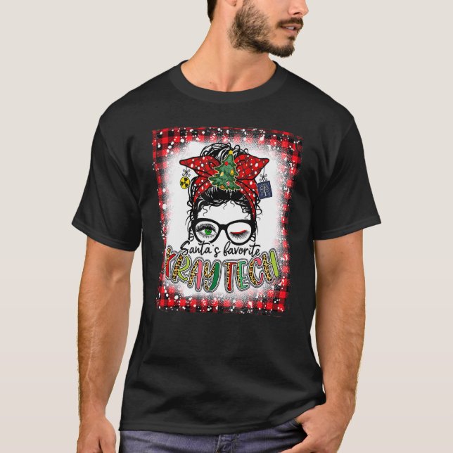 Camiseta Bleached Santa's Favorite X Ray Tech Messy Bun Chr (Frente)