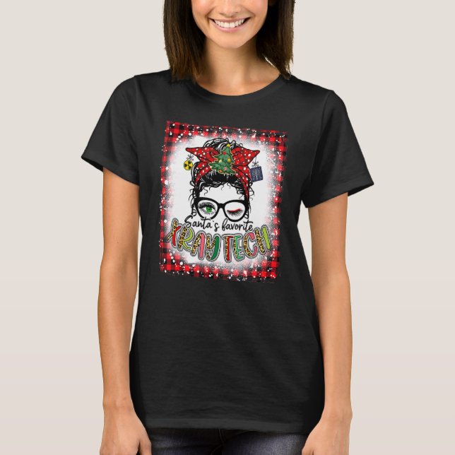 Camiseta Bleached Santa's Favorite X Ray Tech Messy Bun Chr (Frente)