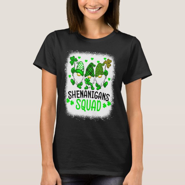 Camiseta Bleached Shenanigans Squad St Patrick's Day Gnomes (Frente)
