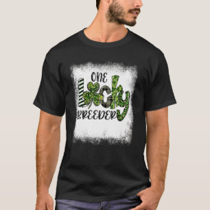 Camiseta Bleached St Patricks Day Leopard One Lucky Breeder