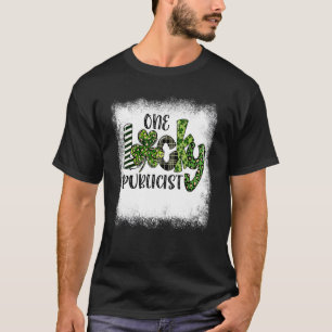 Camiseta Bleached St Patricks Day Leopard One Lucky Publici