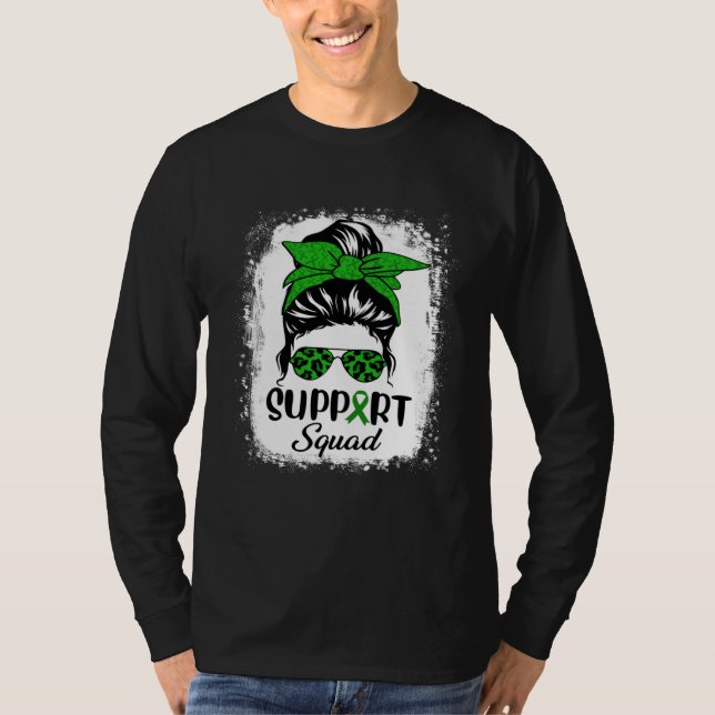 Camiseta Bleached Support Messy Bun Cerebral Palsy CP Aware (Frente)