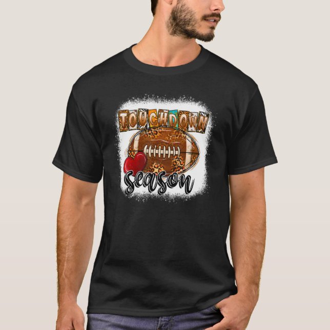 Camiseta Bleached Touchdown Season Western Football Cowhide (Frente)