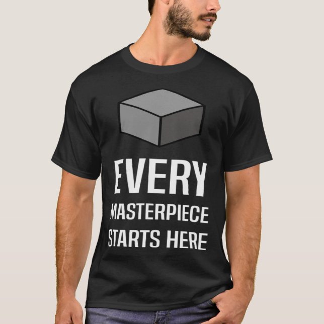 Camiseta Blender Basics simple nerdy style for 3D modelling (Frente)