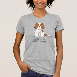 Camiseta Blenheim Cavalier King Charles Spaniel Dog & Text