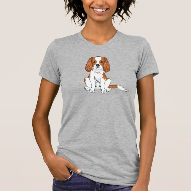 Camiseta Blenheim Cavalier King Charles Spaniel Sentado (Frente)