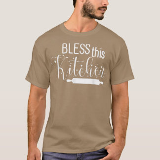 Camiseta Bless This Kitchen Cooking Dishes For Cook Mum And