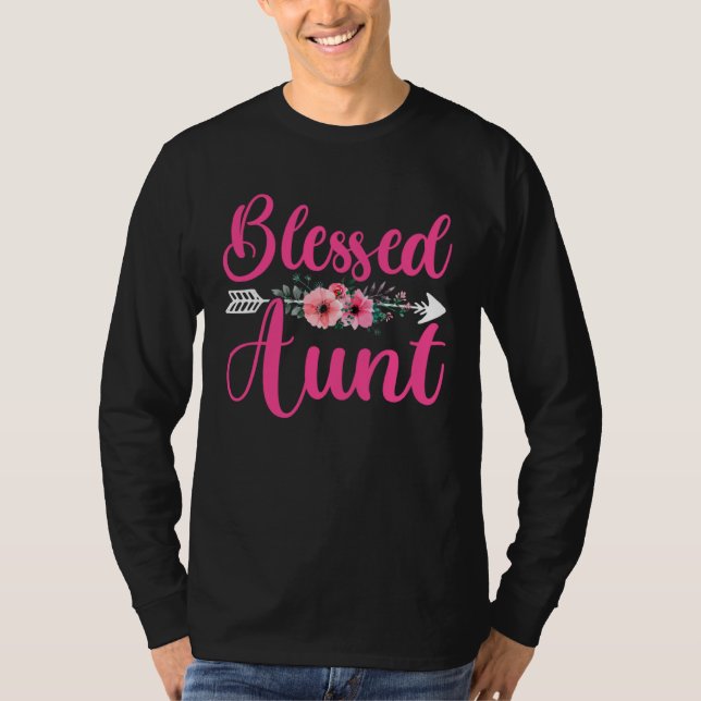 Camiseta Blessed Aunt  Mother s Day Blessed Auntie Sister M (Frente)