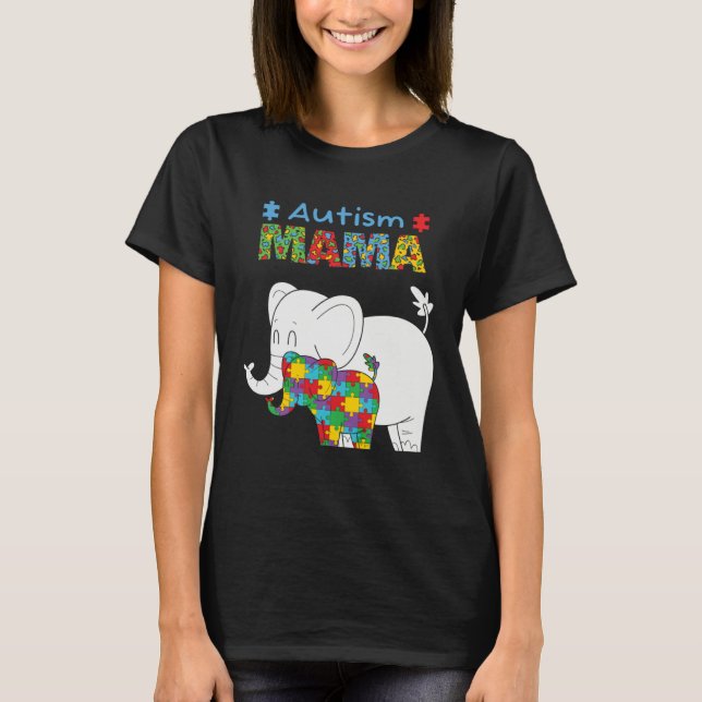 Camiseta Blessed Autism Mom Mother Autistic Kids Awareness  (Frente)