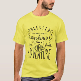 Camiseta Blessed é os homens rotulados mão dos andarilhos