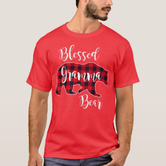 Camiseta Blessed Gramma Bear Red Buffalo Check Plaid Fun Gr