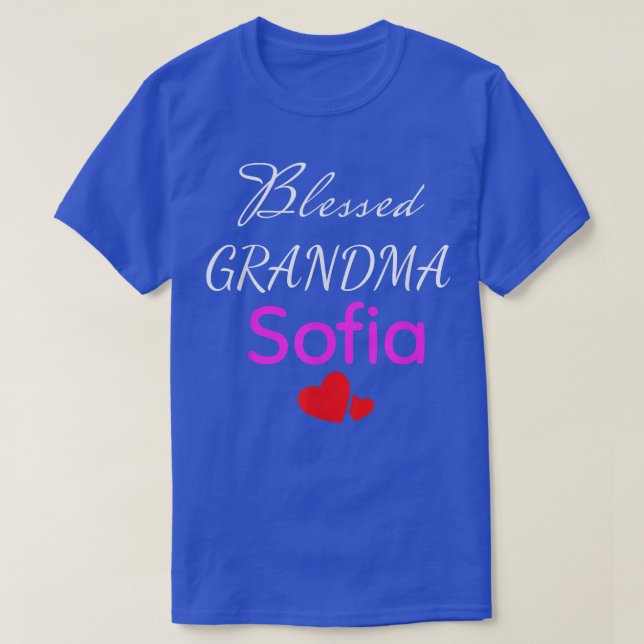 Camiseta Blessed Grandma Sofia Grandmother Grammy Grams Gig (Frente do Design)