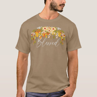Camiseta Blessed, Harvest Festival Fall Colour Autumn Fashi