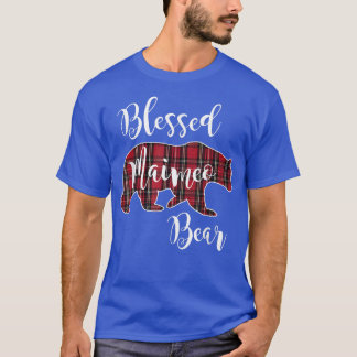 Camiseta Blessed Maimeo Bear Red Tartan Plaid Fun Grandma G