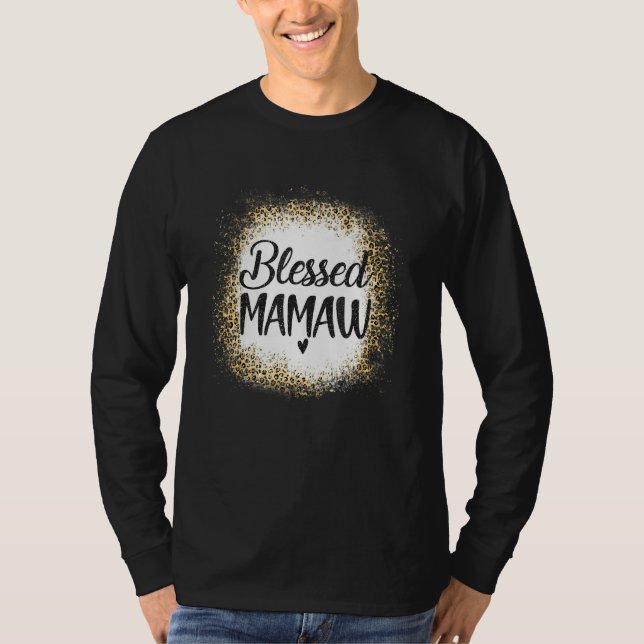 Camiseta Blessed Mawmaw Leopard    Best Mom Ever  Mother's  (Frente)