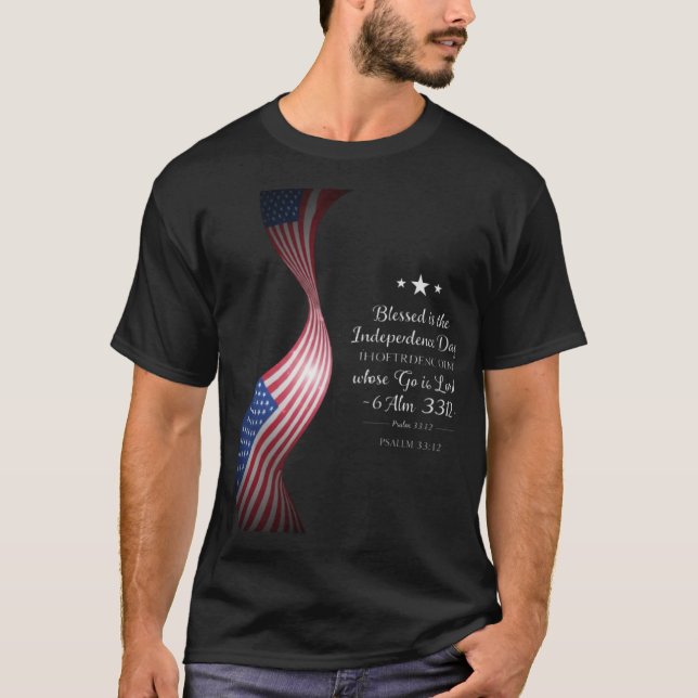 Camiseta Blessed Nation – Christian July 4  (Frente)