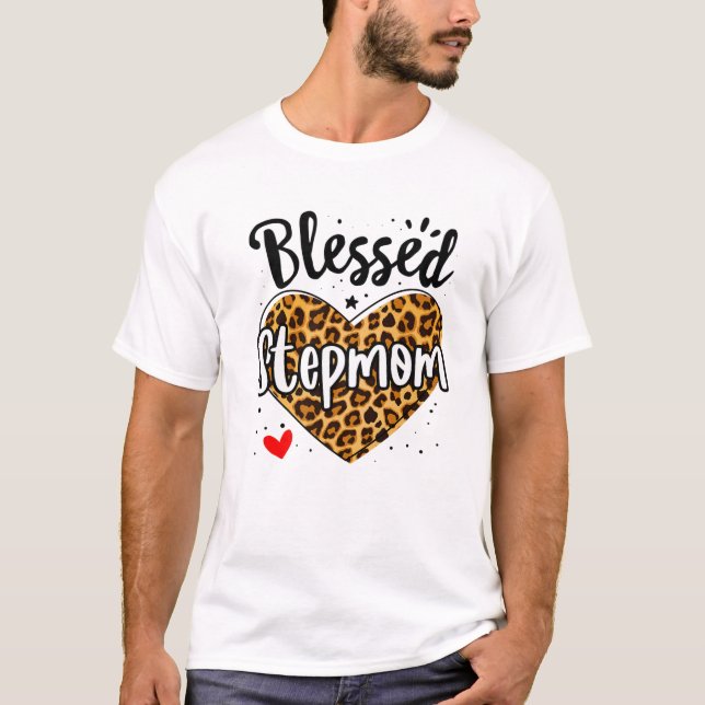 Camiseta Blessed Stepmom Leopard Print Nana Mother's Day Gr (Frente)