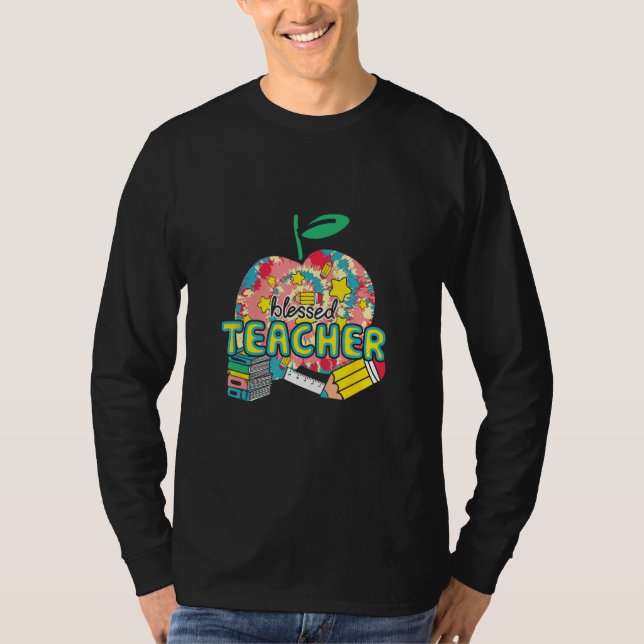Camiseta Blessed Teacher First Day  Educator Appreciation P (Frente)