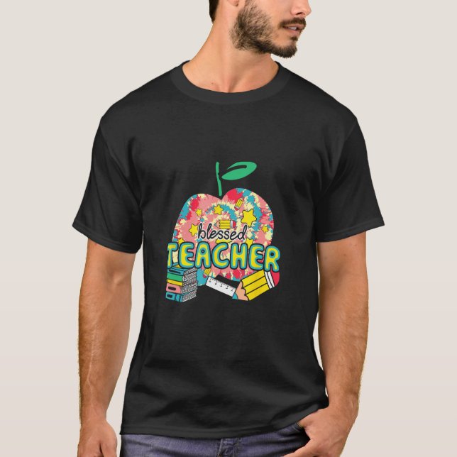 Camiseta Blessed Teacher First Day  Educator Appreciation P (Frente)