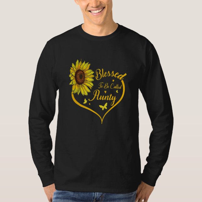 Camiseta Blessed To Be Called Aunty Sunflower Mother s Day (Frente)